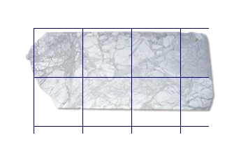 Dalles 70x70 cm de Calacatta Belgia marbre sur mesure pour salle de bains