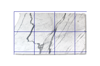 Tiles 70x70 cm made of Statuario Venato marble cut to size for kitchen