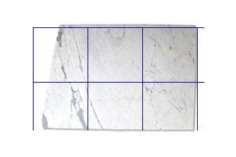 Tiles 80x80 cm made of Statuarietto Venato marble cut to size for kitchen