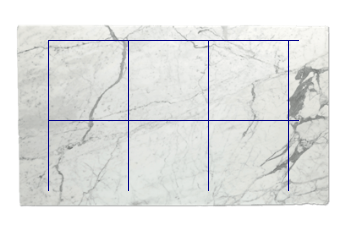 Tiles 80x80 cm made of Statuario Venato marble cut to size for flooring