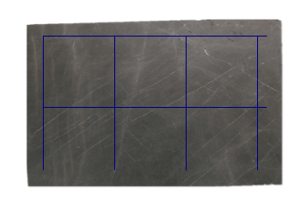 Tegels 80x80 cm van Pietra Grey marmer op maat voor wandbekleding