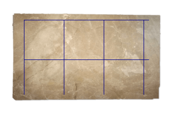 Tiles 80x80 cm made of Emperador Light marble cut to size for wall covering