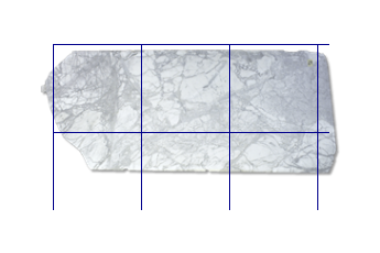 Dalles 80x80 cm de Calacatta Belgia marbre sur mesure pour sols