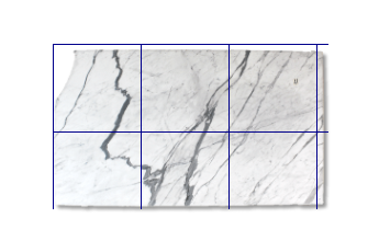 Tiles 80x80 cm made of Statuario Venato marble cut to size for kitchen