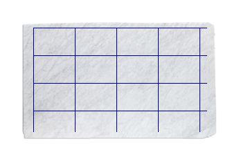 Tegels 60x40 cm van Bianco Carrara marmer op maat voor woonkamer of entree