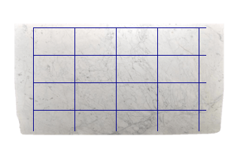 Tiles 60x40 cm made of Statuarietto Venato marble cut to size for flooring