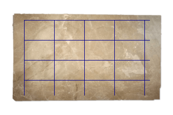 Pavimenti 60x40 cm di Emperador Light marmo su misura per cucina