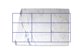 Dalles 80x40 cm de Statuarietto Venato marbre sur mesure pour salon ou entrée