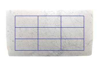 Dalles 80x40 cm de Statuarietto Venato marbre sur mesure pour salle de bains