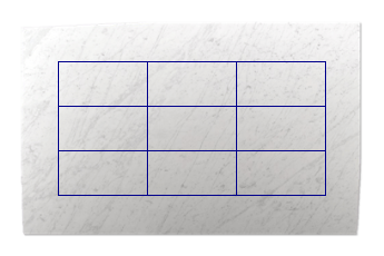 Tiles 80x40 cm made of Bianco Carrara Gioia marble cut to size for kitchen