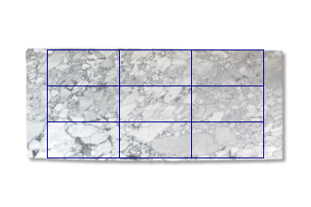 Tiles 80x40 cm made of Arabescato marble cut to size for kitchen