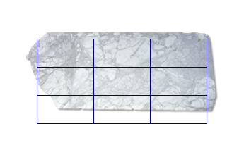 Dalles 80x40 cm de Calacatta Belgia marbre sur mesure pour salle de bains