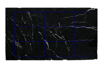 Pavimenti 100x50 cm di Nero Marquina marmo su misura per soggiorno o ingresso