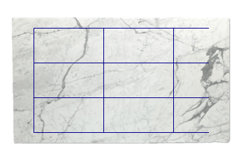 Tiles 100x50 cm made of Statuario Venato marble cut to size for bathroom