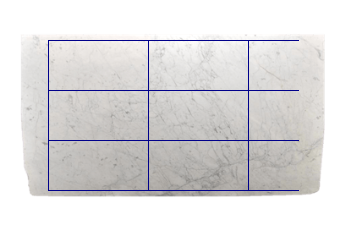 Tiles 100x50 cm made of Statuarietto Venato marble cut to size for kitchen