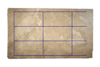 Tiles 100x50 cm made of Emperador Light marble cut to size for kitchen