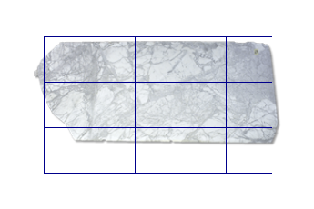 Dalles 100x50 cm de Calacatta Belgia marbre sur mesure pour sols