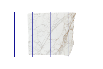 Lastrini 140x60 cm made of Calacatta Oro marble cut to size for kitchen