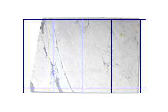 Lastrini 140x60 cm made of Statuarietto Venato marble cut to size for wall covering