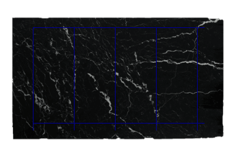 Lastrini 140x60 cm de Noir Marquina marbre sur mesure pour salle de bains