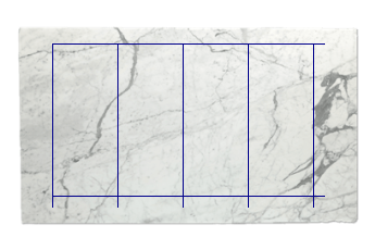 Lastrini 140x60 cm de Statuario Venato marbre sur mesure pour salon ou entrée