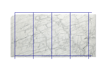 Lastrini 140x60 cm made of Calacatta Zeta marble cut to size for wall covering