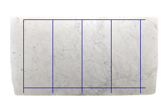 Lastrini 140x60 cm made of Statuarietto Venato marble cut to size for bathroom