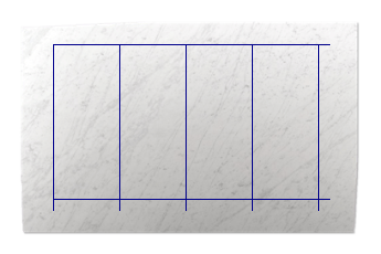 Lastrini 140x60 cm made of Bianco Carrara Gioia marble cut to size for wall covering