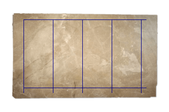 Lastrini 140x60 cm made of Emperador Light marble cut to size for flooring
