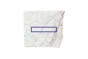 Windowsill made of Calacatta Oro marble cut to size for living or entrance hall 100x20 cm