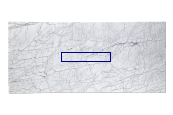 Davanzale di Calacatta Zeta marmo su misura per soggiorno o ingresso 100x20 cm