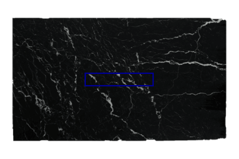 Fenetre de Noir Marquina marbre sur mesure pour salon ou entrée 100x20 cm