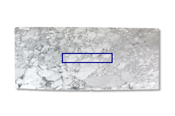 Windowsill made of Arabescato marble cut to size for living or entrance hall 100x20 cm