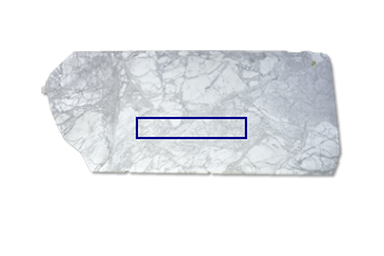 Fenetre de Calacatta Belgia marbre sur mesure pour salon ou entrée 100x20 cm