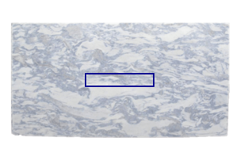 Windowsill made of Calacatta Blue marble cut to size for living or entrance hall 100x20 cm